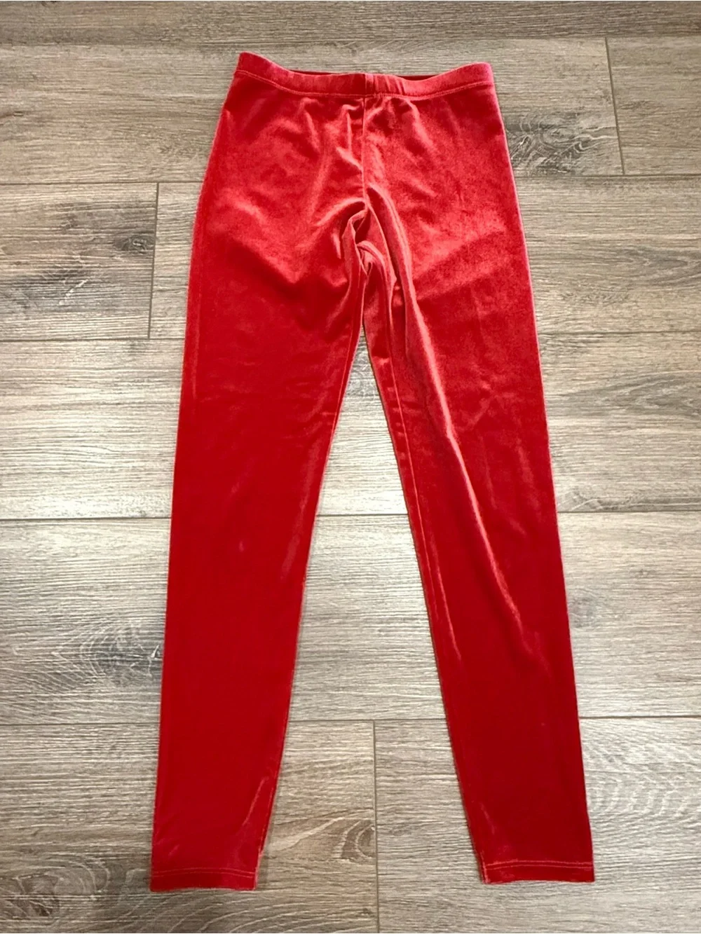 Janie and Jack Velvet Leggings - Red